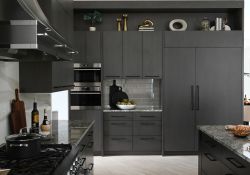 modern kitchen luxury kitchen custom interior design wood cabinets display niche gold and wood